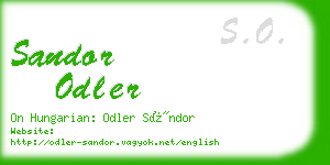 sandor odler business card